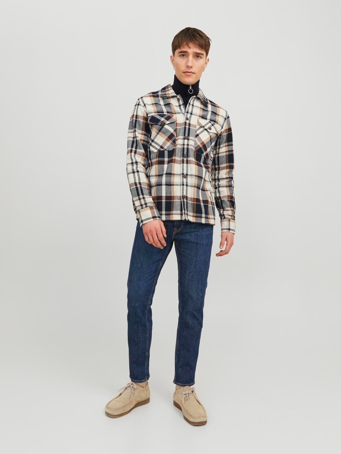 Jack & Jones Mugav lõige Ruuduline särk -Cloud Dancer - 12235986