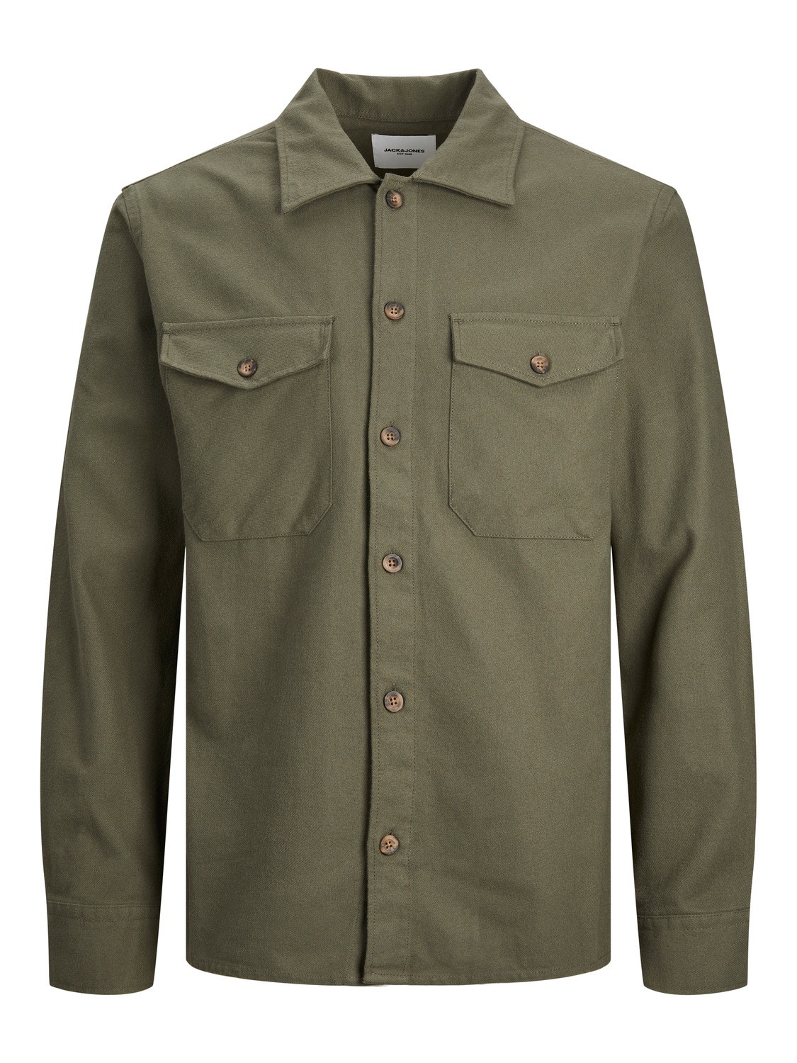 Jack & Jones Comfort Fit Geruit overhemd -Dusty Olive - 12235986