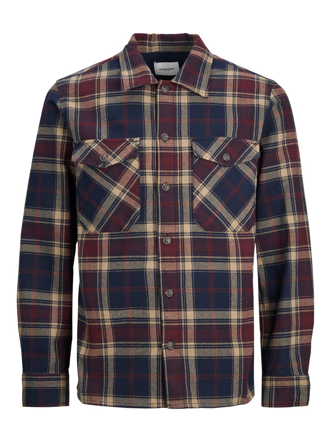 Jack & Jones Comfort Fit Rutete skjorte -Port Royale - 12235986