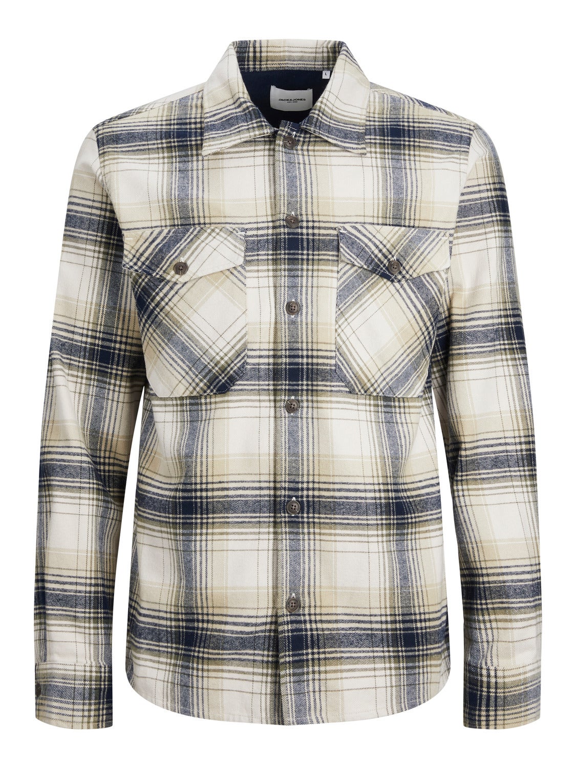 Comfort Fit Checked shirt | Beige | Jack & Jones®