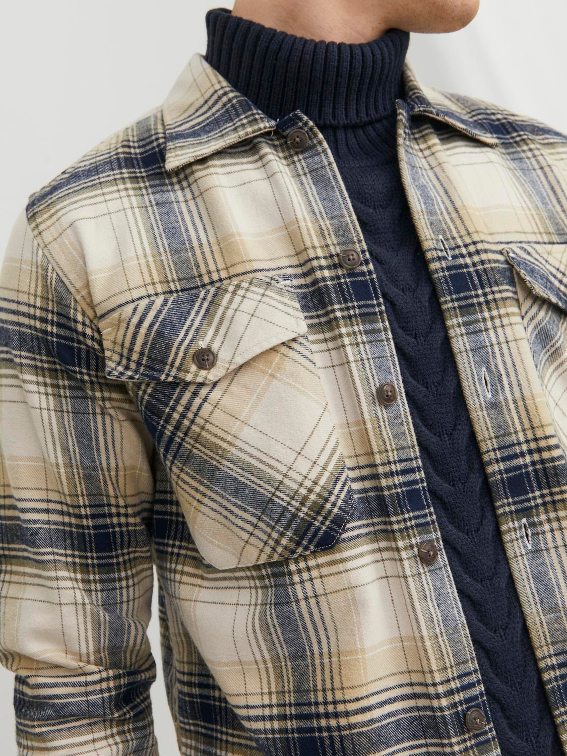 Jack & Jones Comfort Fit Geruit overhemd -Twill - 12235986