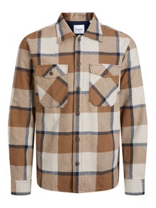 Jack & Jones Camisa de Xadrez Comfort Fit -Malt Ball - 12235986