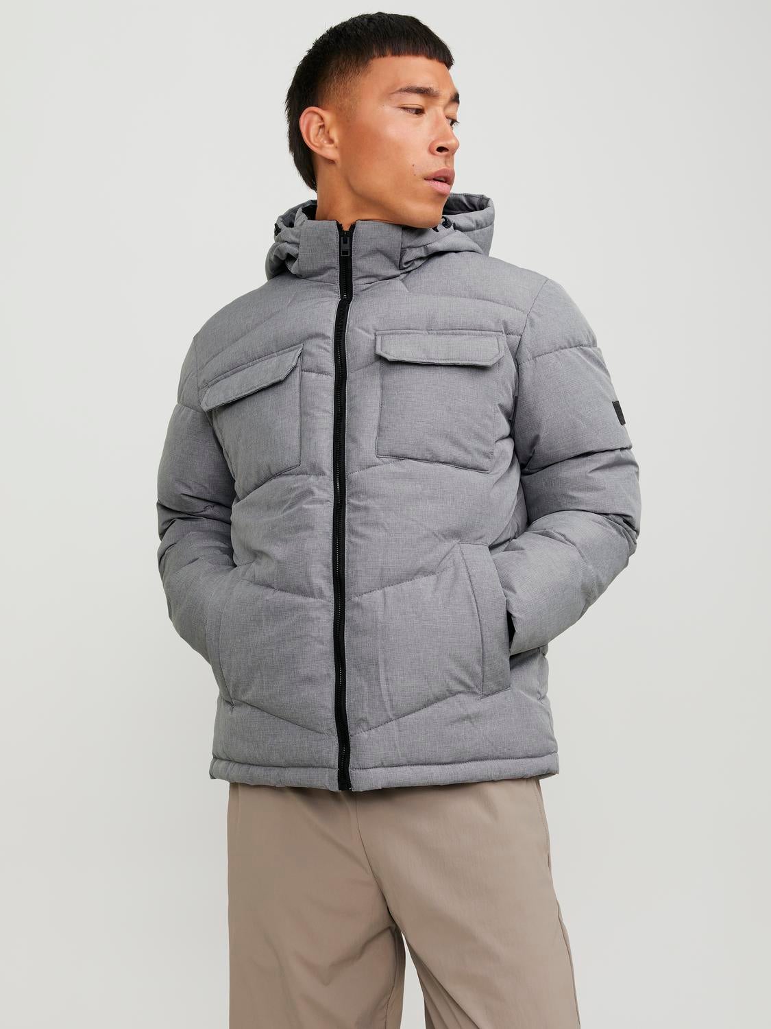 Light gray puffer jacket hotsell