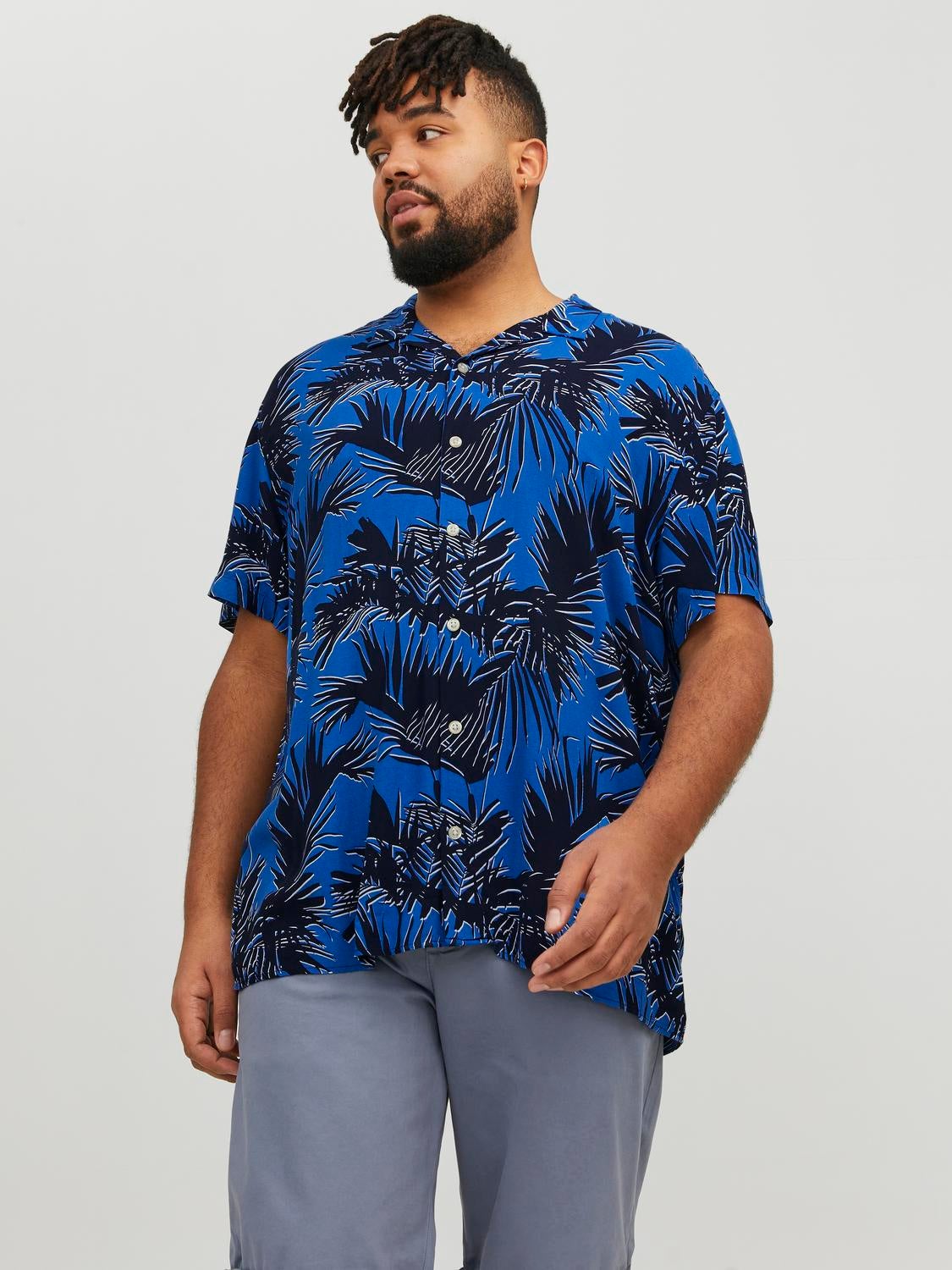 Plus Size Regular Fit Hawaii-hemd