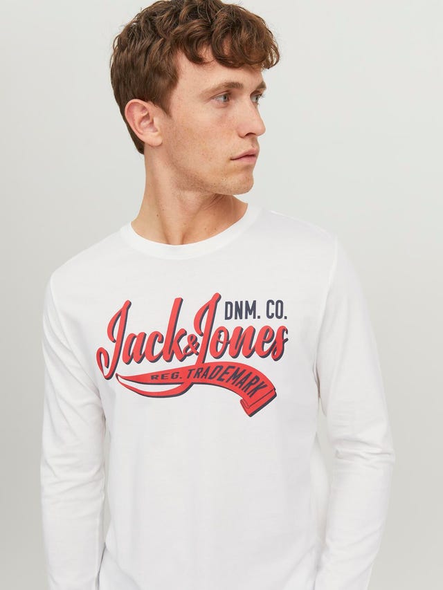 Jack & Jones Logo Ronde hals T-shirt - 12236061