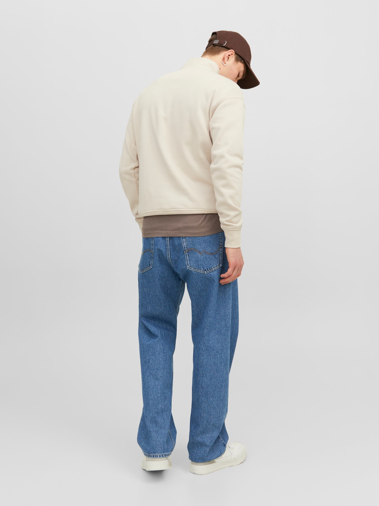 Jeans Uomo Jack & Jones JJIALEX Jjoriginal SQ 071 Noos - Baggy Fit, Blu Denim, 34W X 34L, In Cotone Riciclato