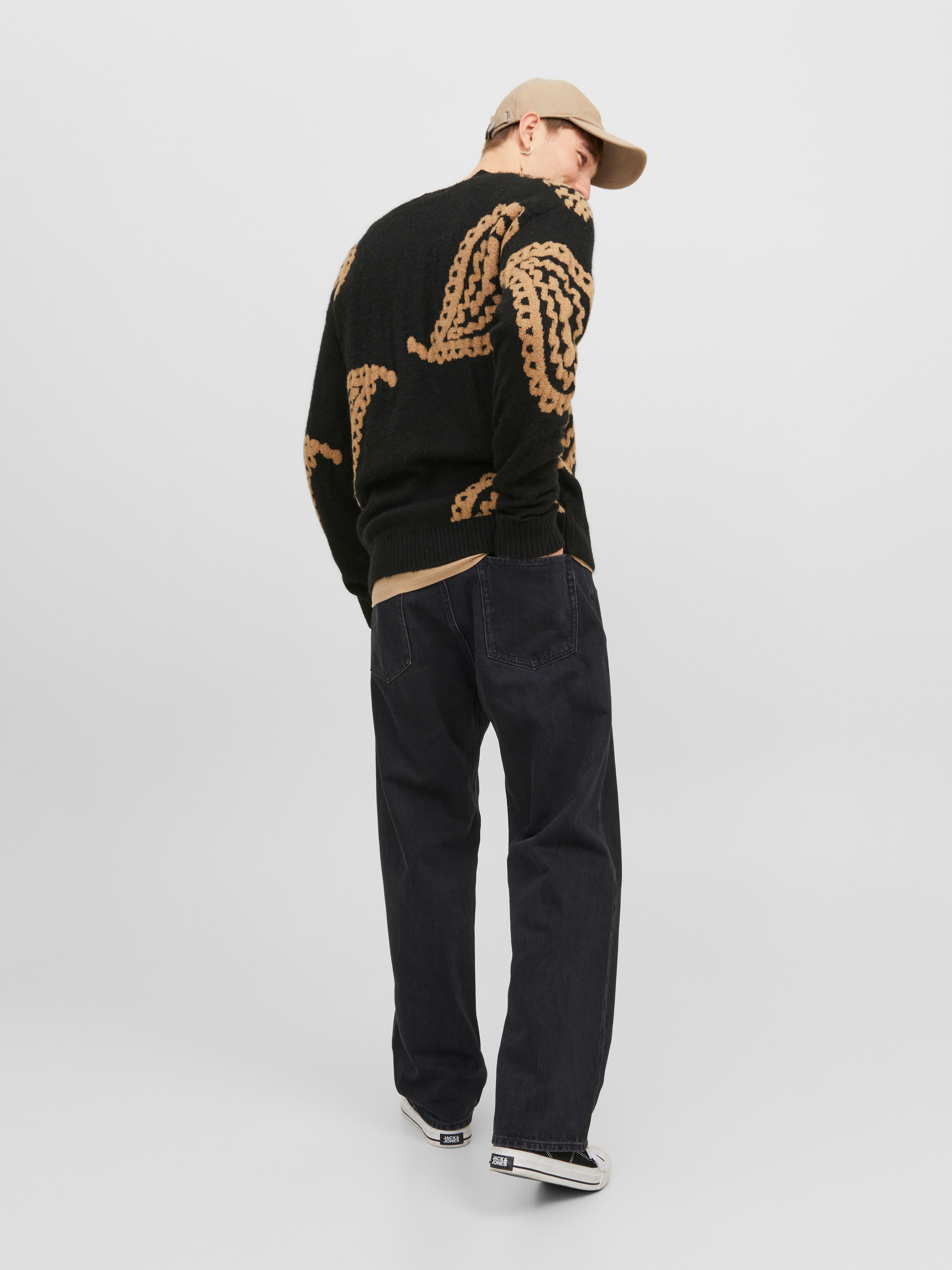 Jack & Jones JJIALEX JJORIGINAL SBD 306 Baggy fit farmer -Black Denim - 12236089