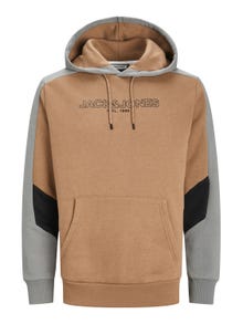 Jack & Jones Barevný blok Mikina s kapucí -Otter - 12236153