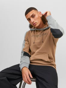 Jack & Jones Färgblockering Huvtröje -Otter - 12236153