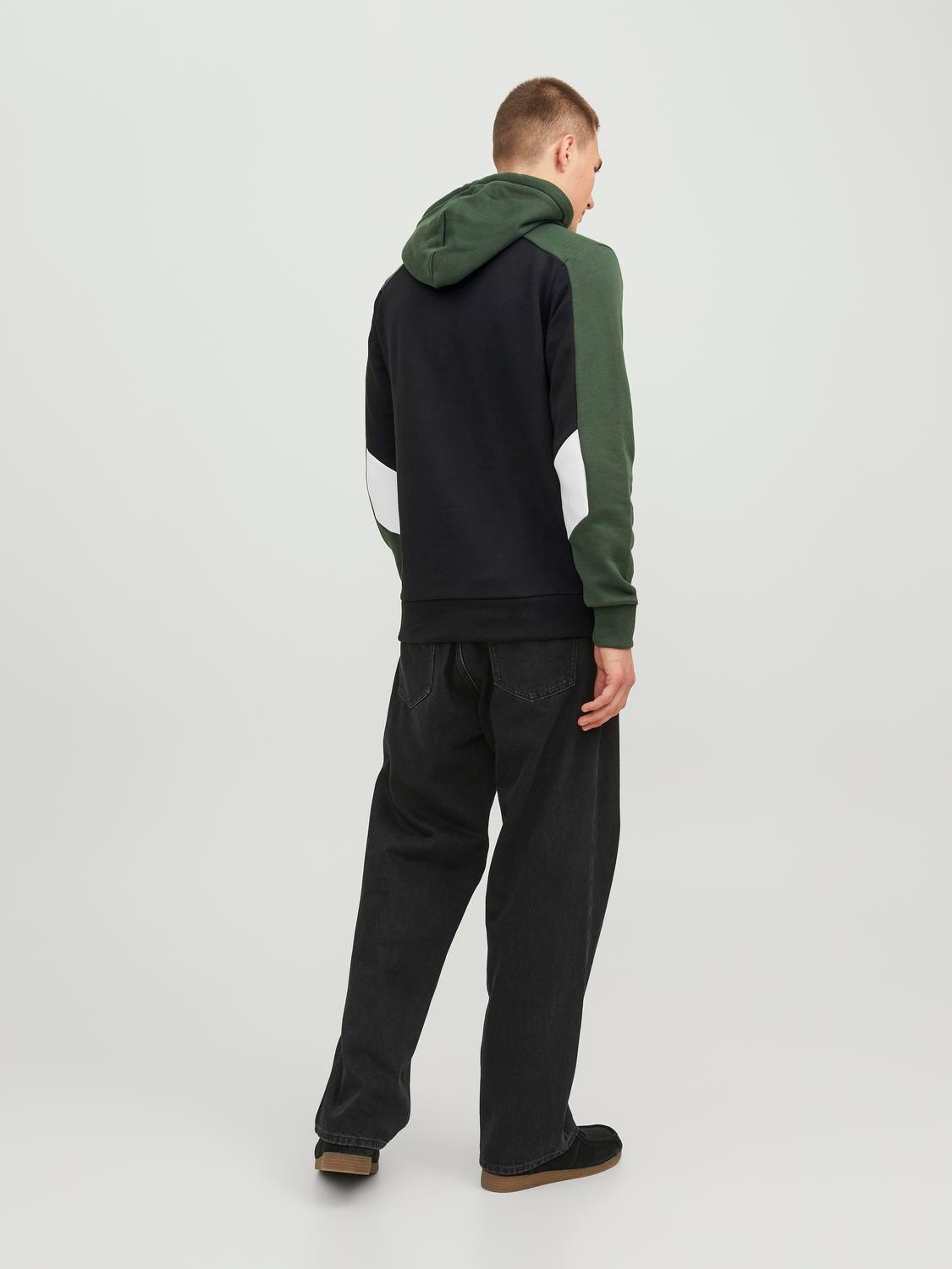 Jack & Jones Sweat à capuche Effet colour block -Black - 12236153