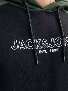 Jack & Jones Colour block Hoodie -Black - 12236153