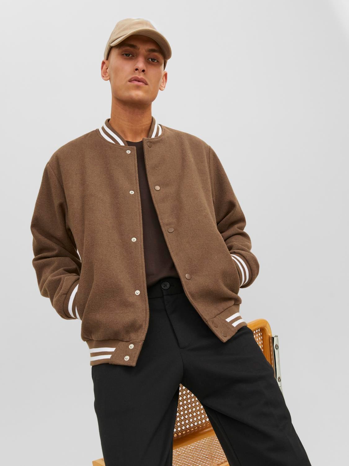 Mens suede baseball outlet jacket