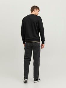 Jack & Jones Logo Crew neck Sweatshirt -Black - 12236177