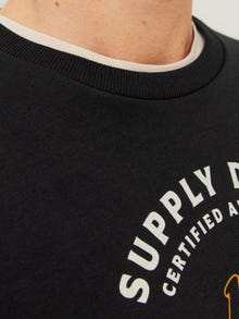 Jack & Jones Logo Crew neck Sweatshirt -Black - 12236177