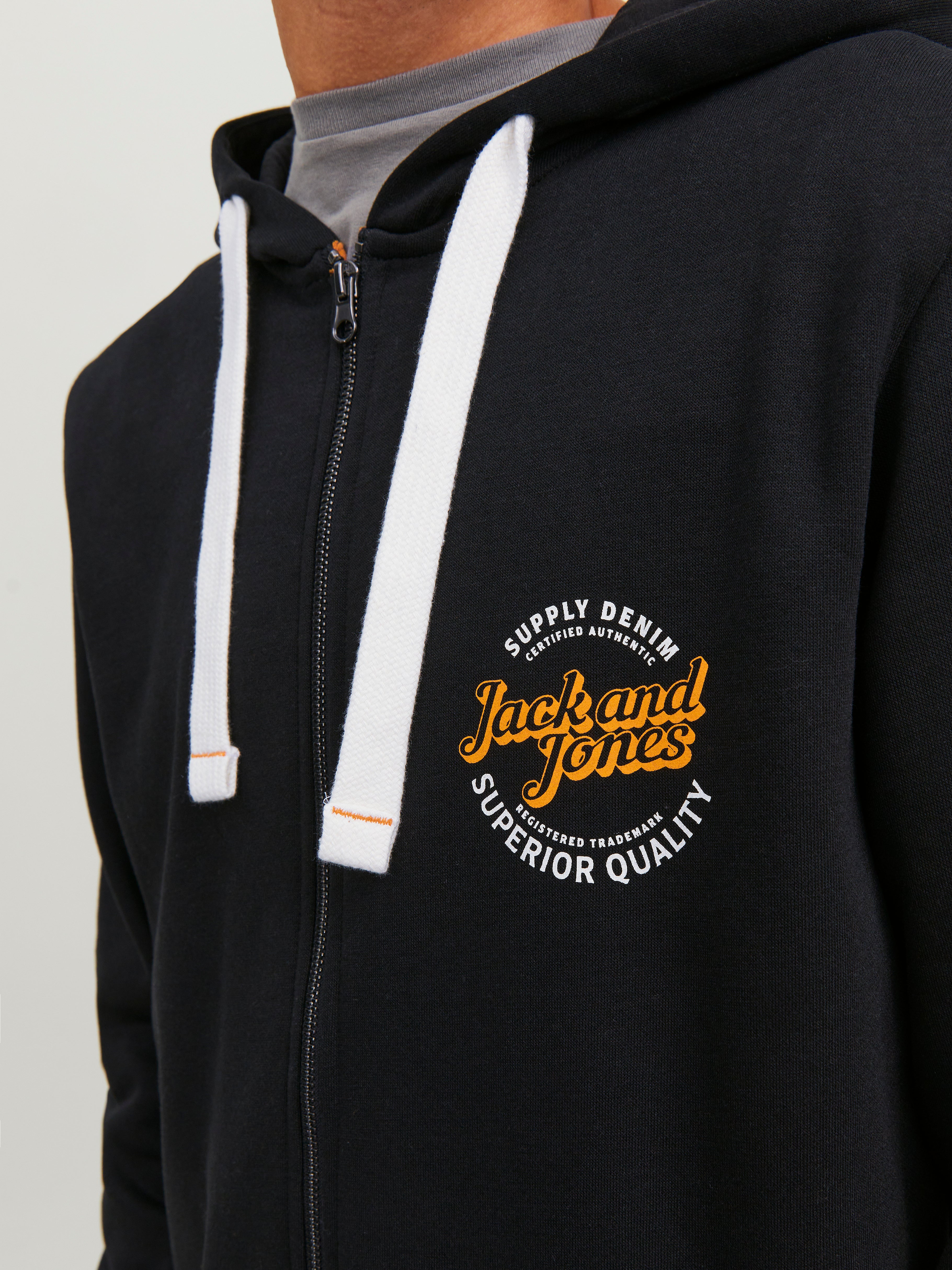 Sweat capuche zipp Logo avec une remise de 50 Jack Jones