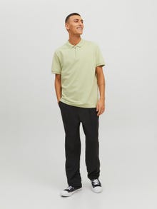 Jack & Jones Plain Shirt collar T-shirt -Celadon Green - 12236235
