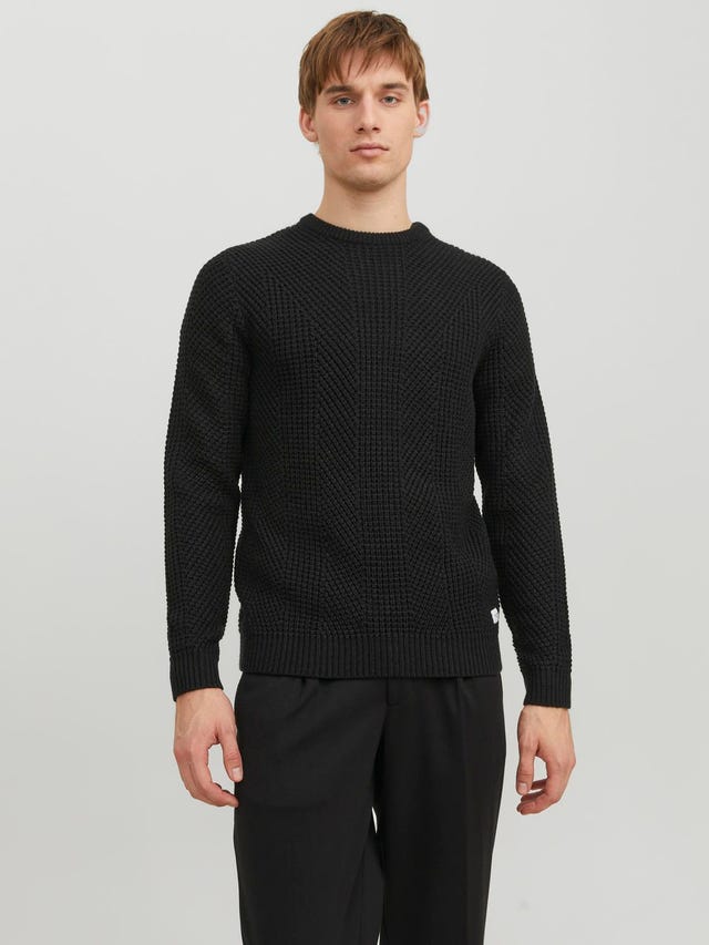 Jack & Jones Einfarbig Strickpullover mit Rundhals - 12236286