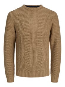 Jack & Jones Bez vzoru Svetr s okrouhlým výstřihem -Otter - 12236286