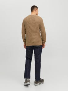 Jack & Jones Vanlig Strikkegenser med rund hals -Otter - 12236286