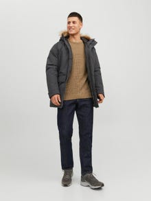 Jack & Jones Vanlig Strikkegenser med rund hals -Otter - 12236286