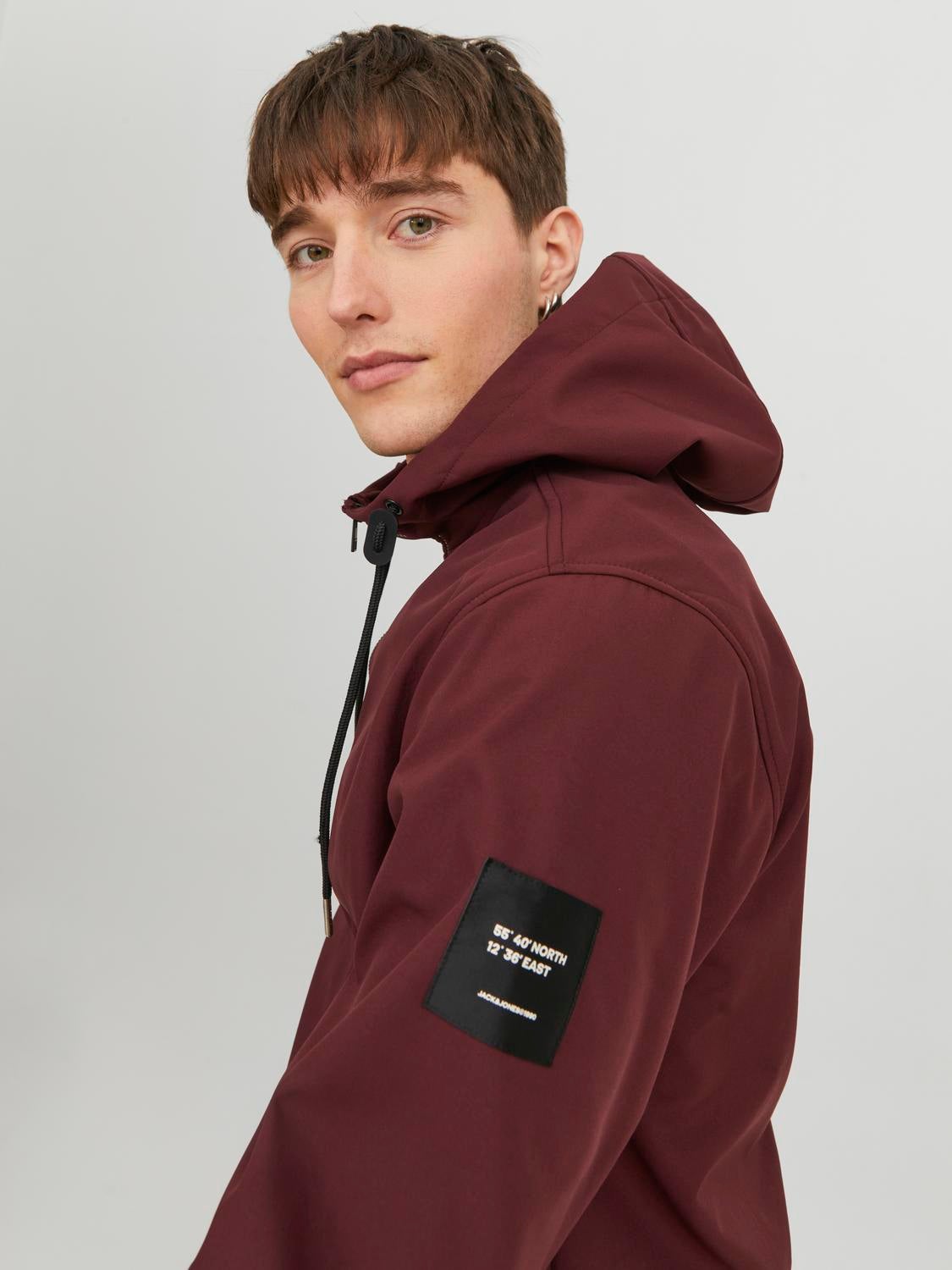 Jack and jones burgundy jacket sale