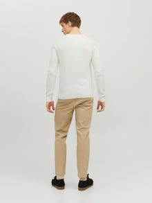 Jack & Jones Effen Gebreide trui met ronde hals -Cloud Dancer - 12236304