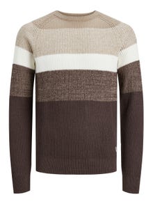 Jack & Jones Bez vzoru Svetr s okrouhlým výstřihem -Crockery - 12236304