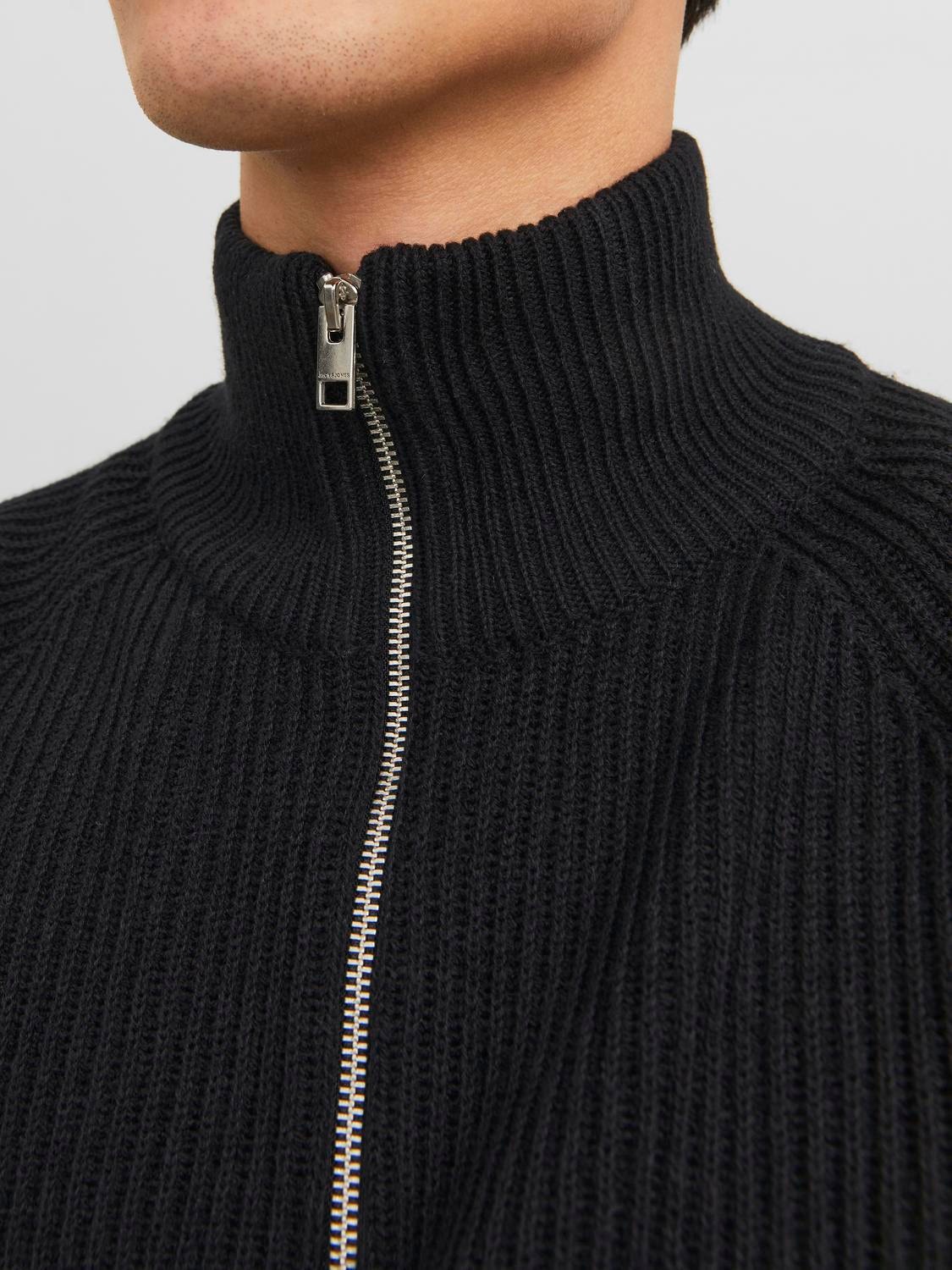 Jack & Jones Plain Half Zip Jumper -Black - 12236308