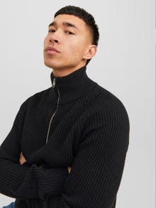 Jack & Jones Plain Half Zip Jumper -Black - 12236308