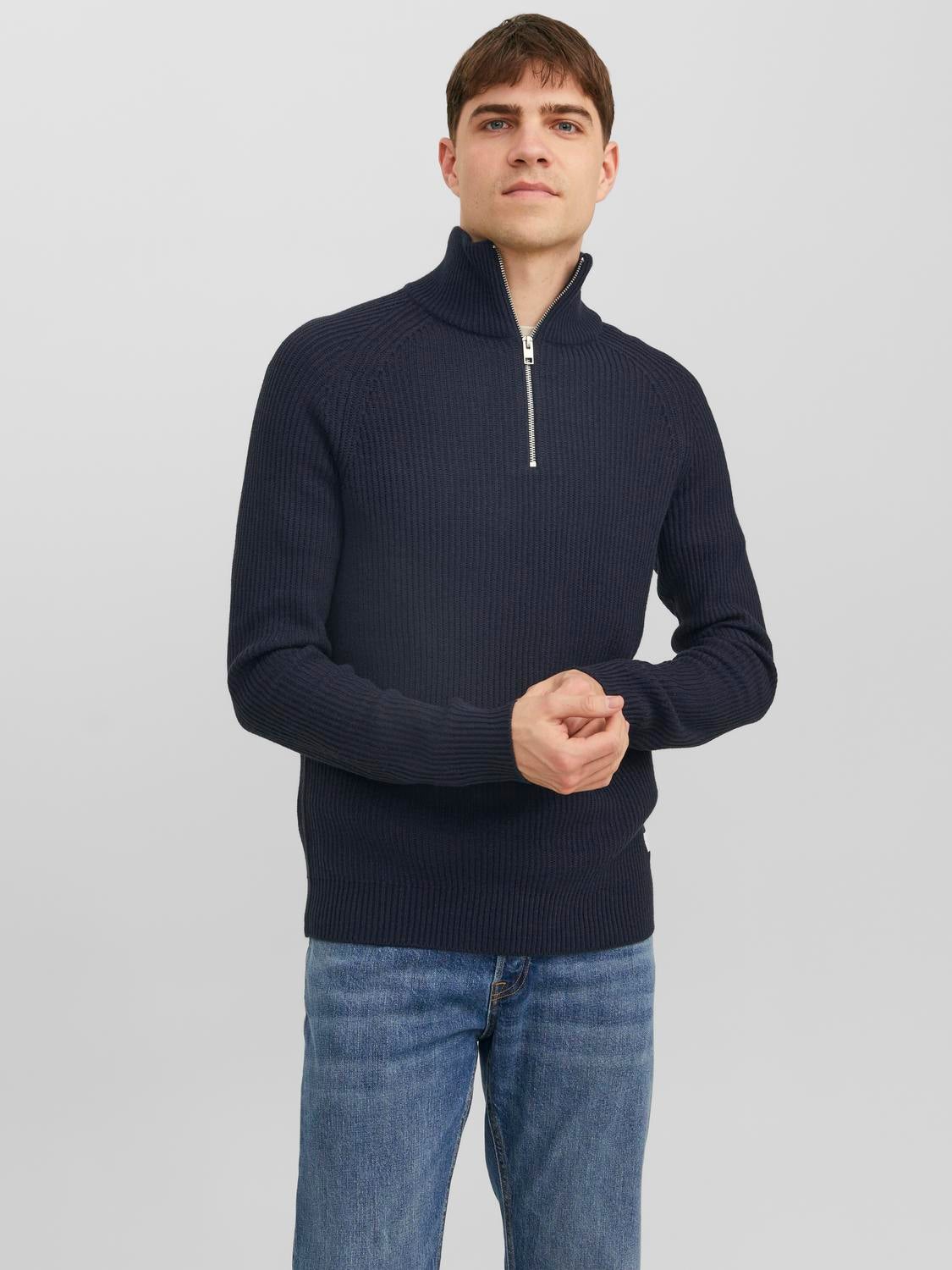 Half zip hotsell jumper navy