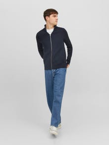 Jack & Jones Plain Zip Jumper -Navy Blazer - 12236310