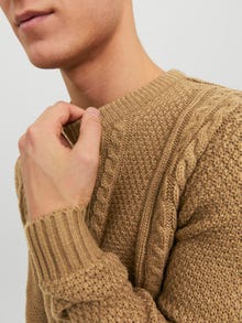 Jack & Jones Einfarbig Strickpullover mit Rundhals -Otter - 12236314