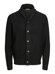 Jack & Jones Plain Knitted cardigan -Black - 12236318