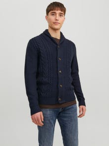 Jack & Jones Plain Knitted cardigan -Sky Captain - 12236318