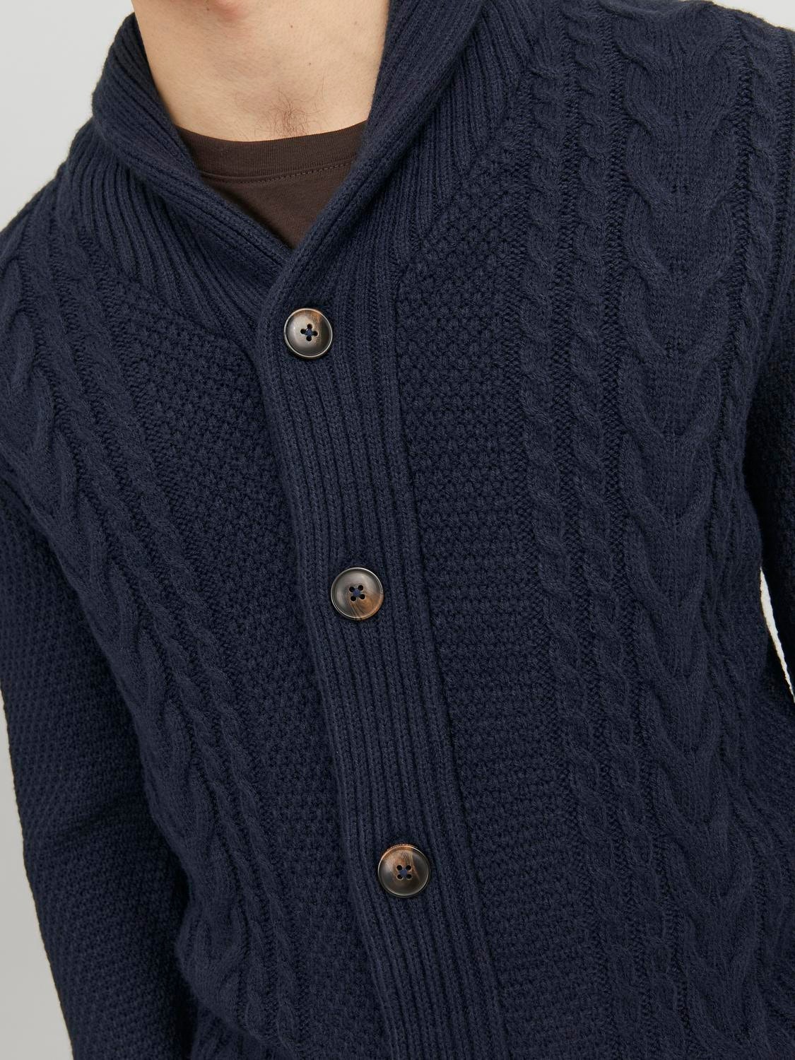 Jack & Jones Plain Knitted cardigan -Sky Captain - 12236318