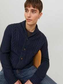 Jack & Jones Plain Knitted cardigan -Sky Captain - 12236318