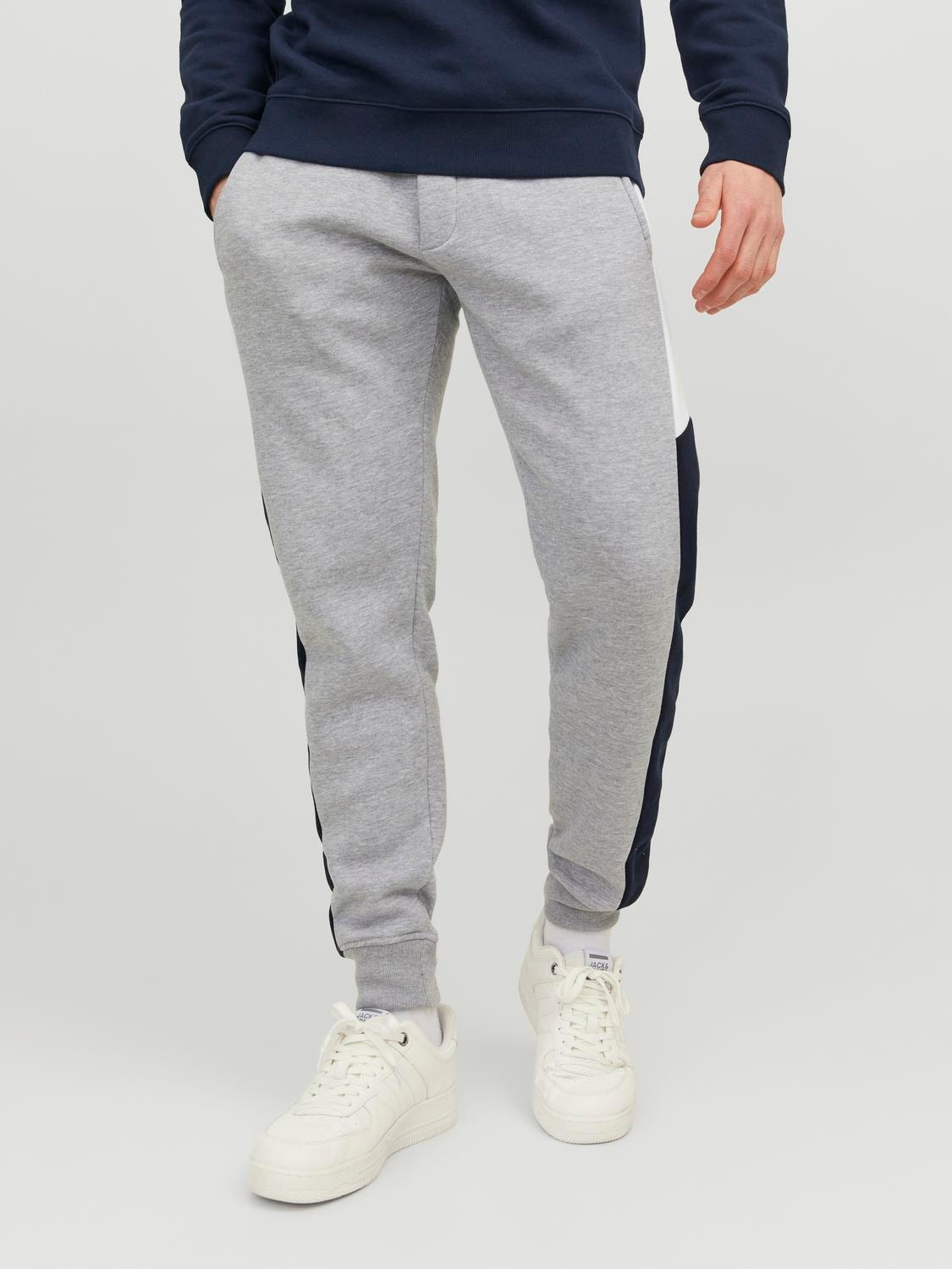 Jack & Jones Calças de fato de treino Slim Fit -Light Grey Melange - 12236372