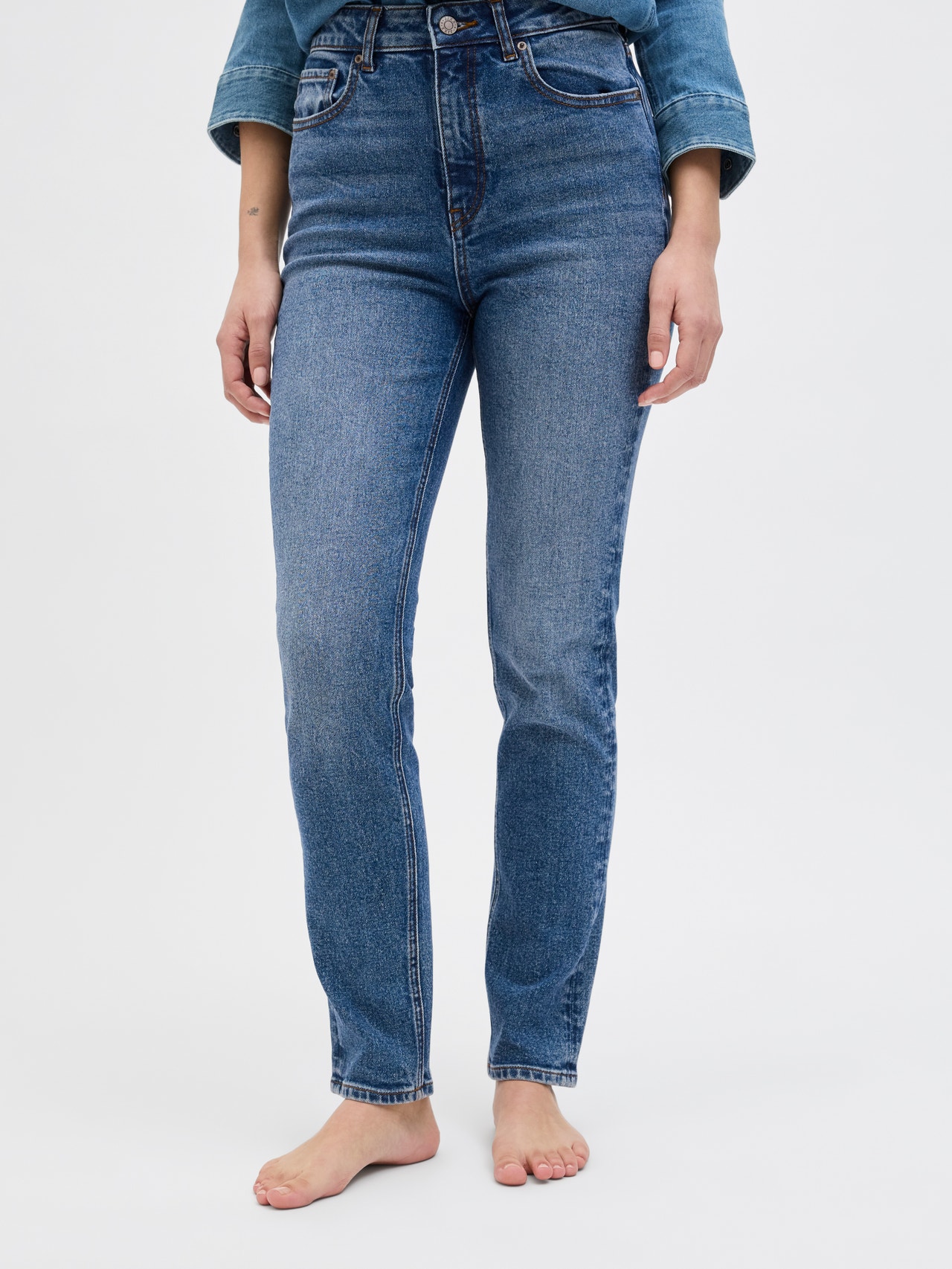 Jeans Bambino NAME IT NKFBELLA - Denim Blu Scuro, Vita Regolabile - Foto 10