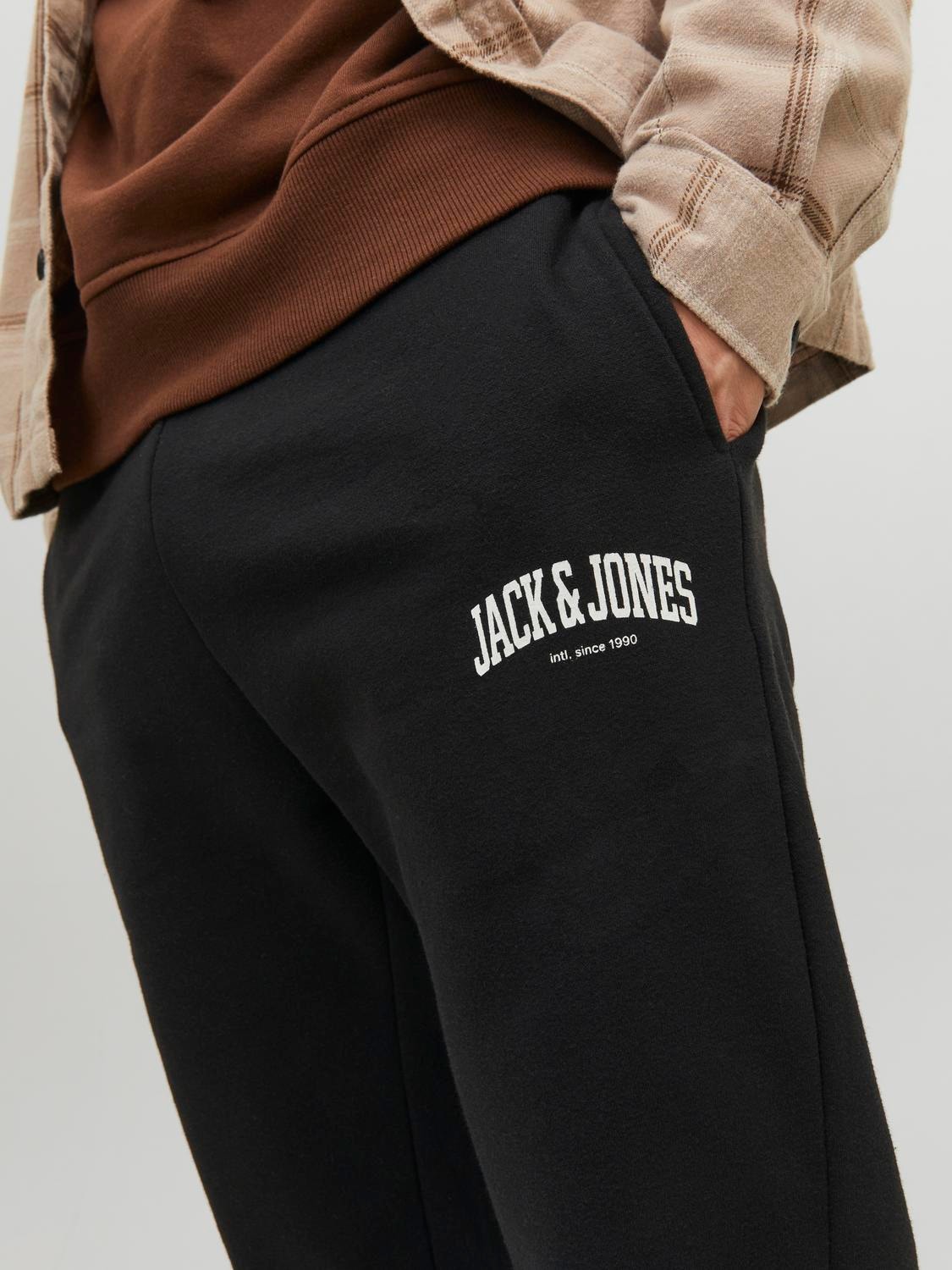Jack & Jones Calças de fato de treino Loose Fit -Black - 12236479