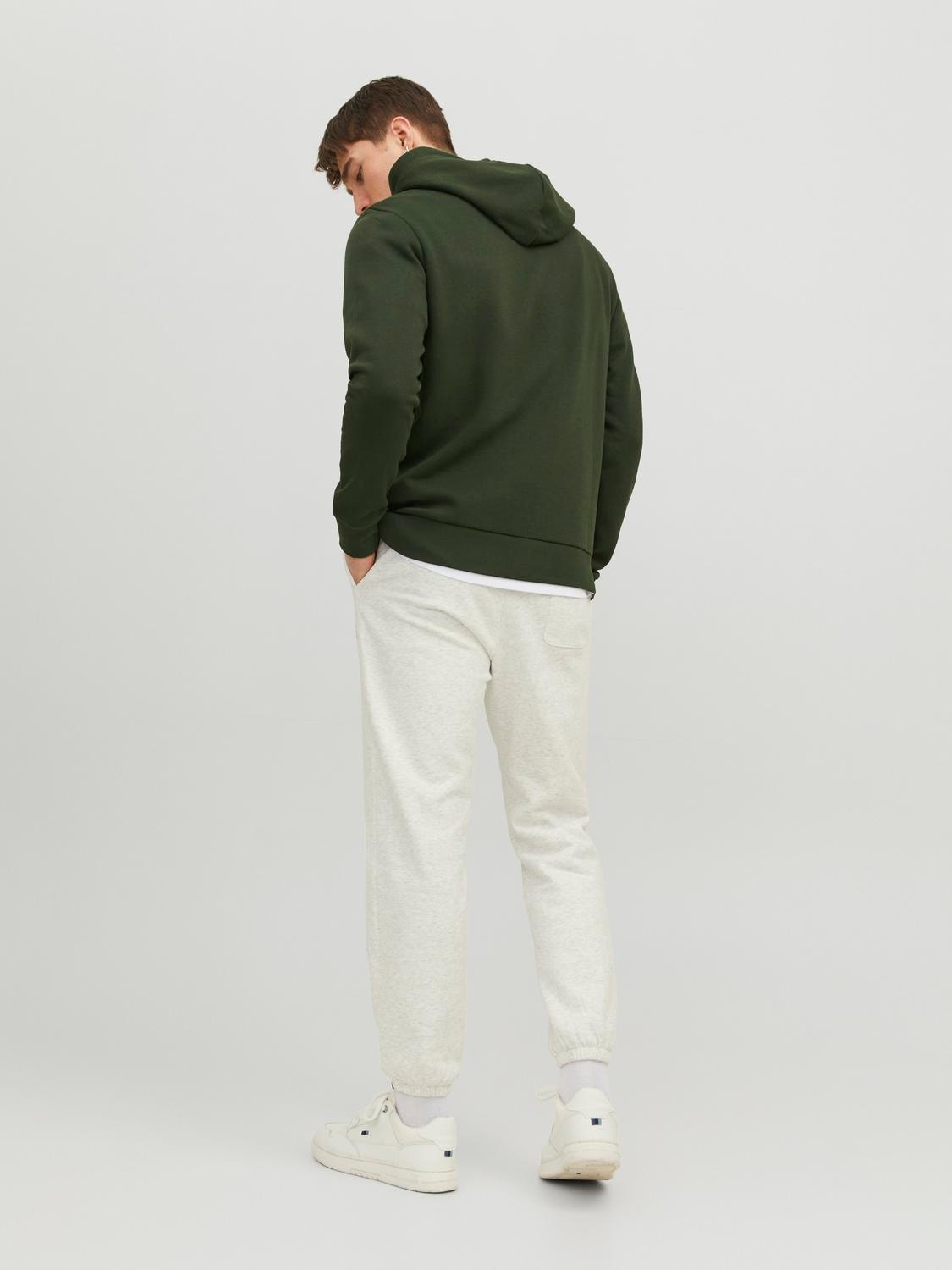 Jack & Jones Loose Fit Collegehousut -White Melange - 12236479