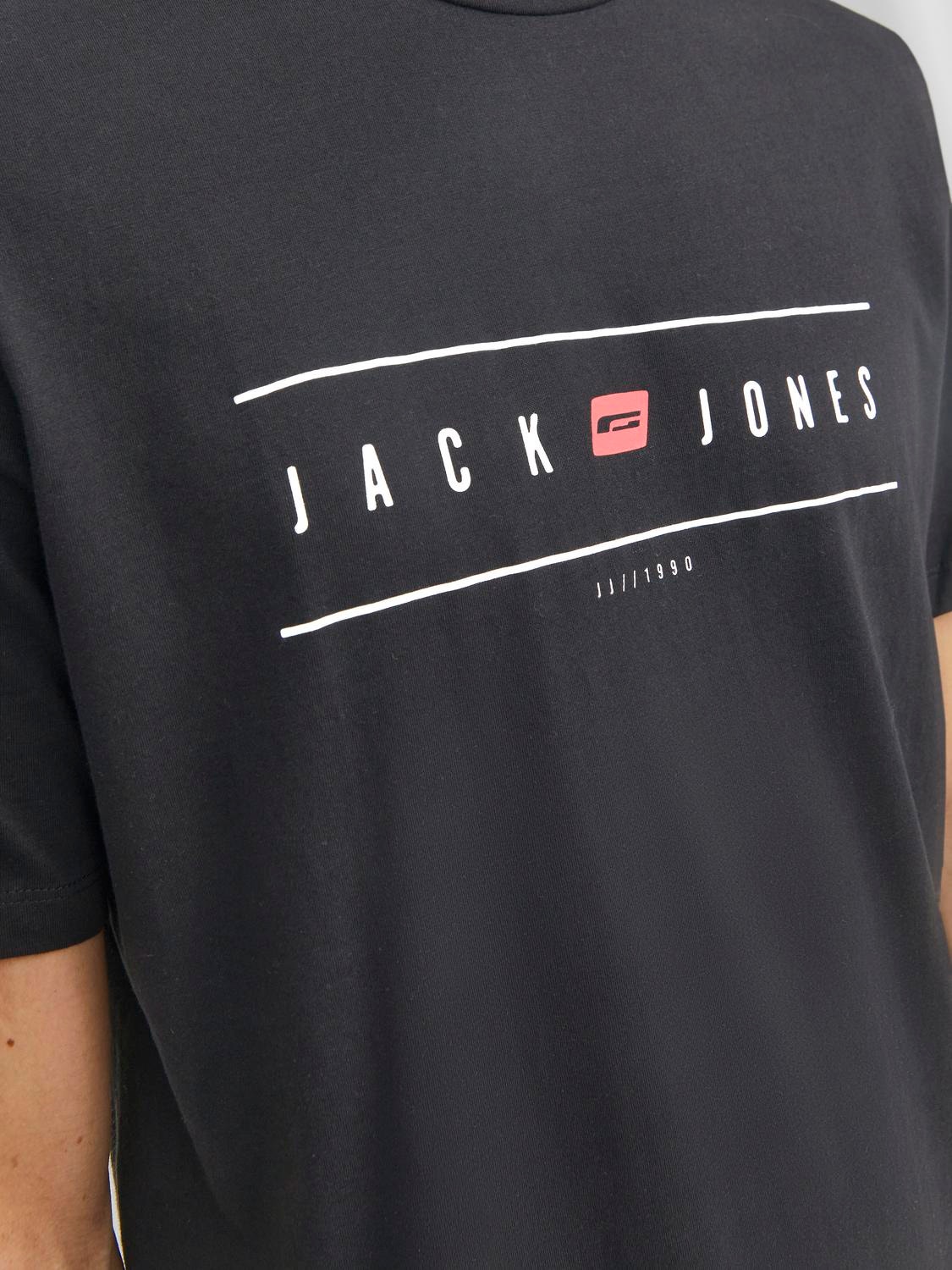 Jack & Jones Logo Rundhals T-shirt -Black - 12236510