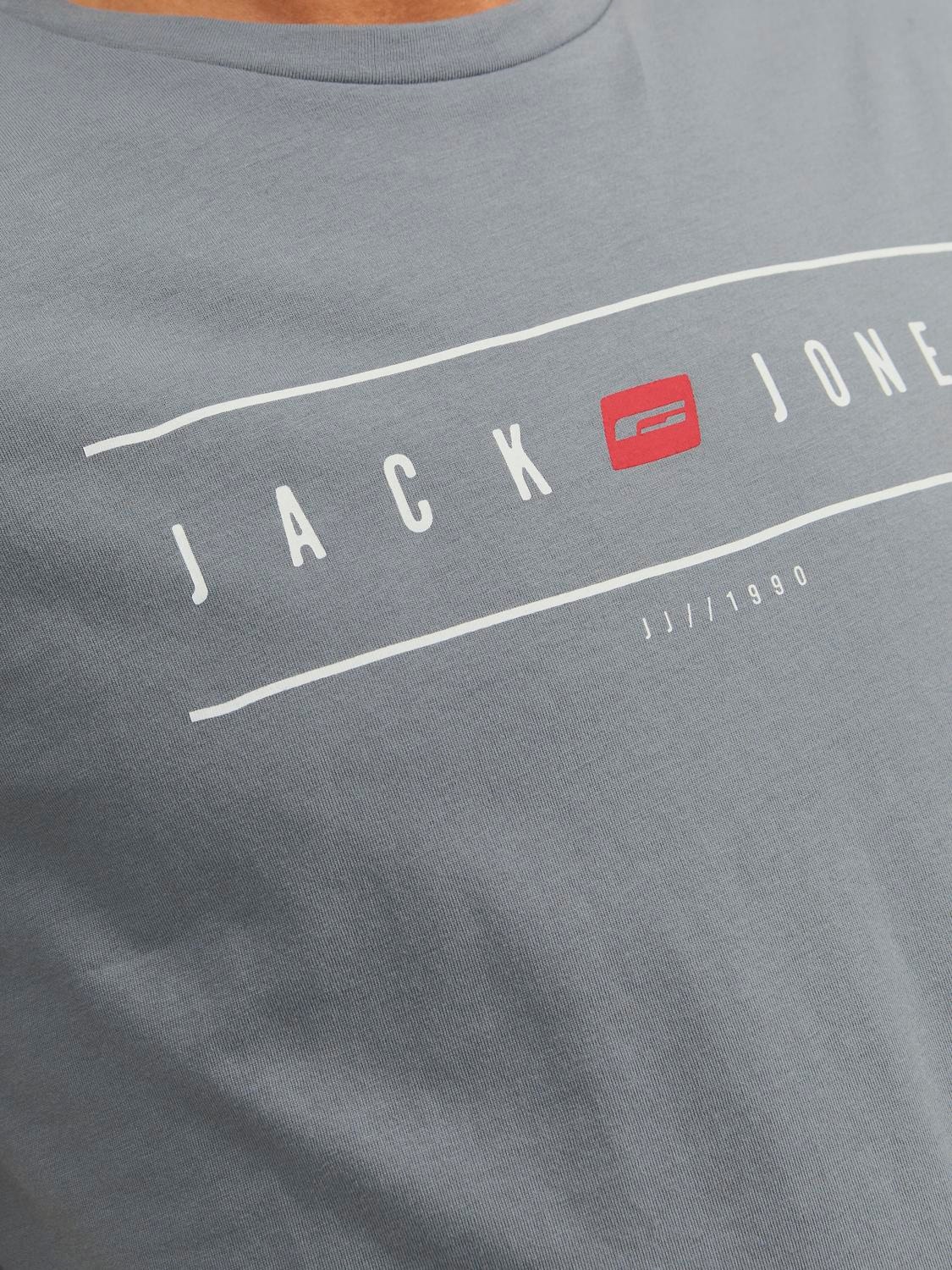 Jack & Jones Logo Crew neck T-shirt -Sedona Sage - 12236510