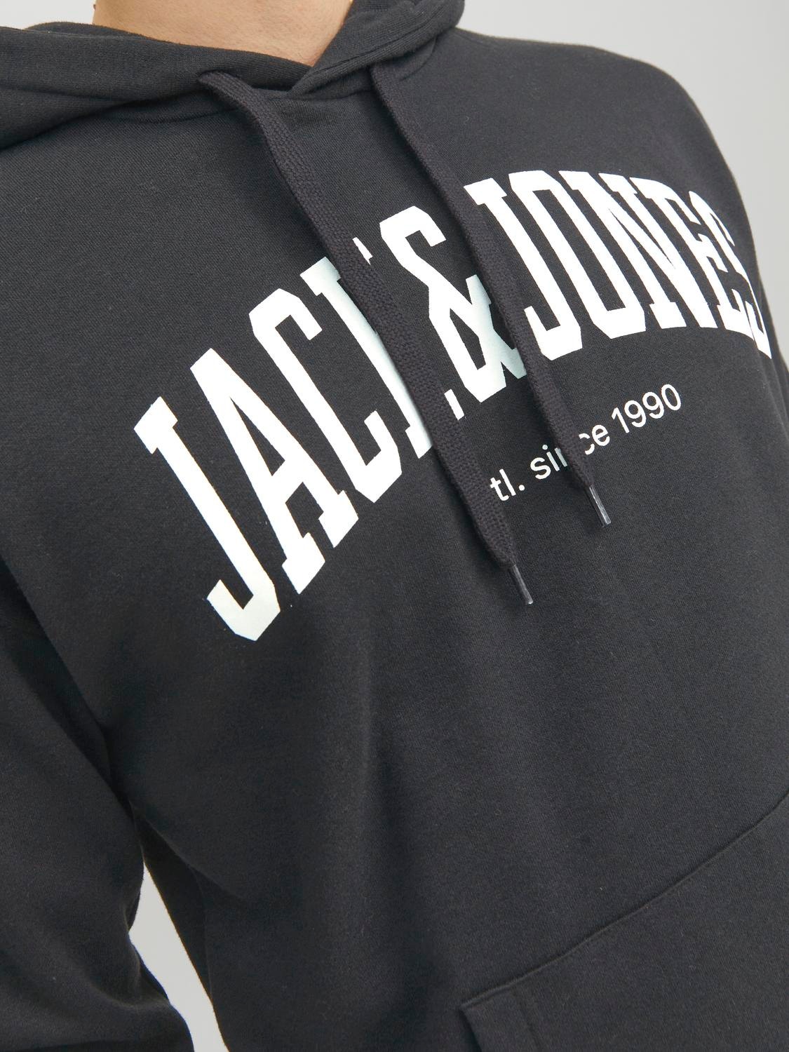 Jack & Jones Logo Kapuzenpullover -Black - 12236513