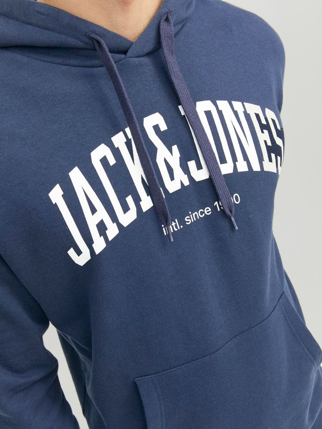 Jack & jones Sweat à Capuche Corp Old Logo Bleu