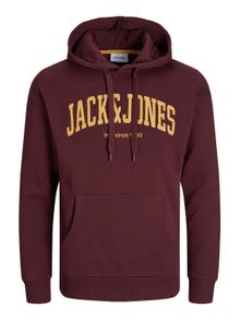 Jack & Jones Logotipas Megztinis su gobtuvu -Port Royale - 12236513