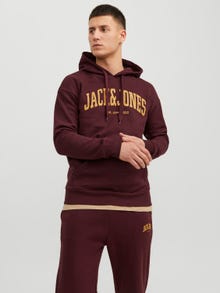 Jack & Jones Logo Hoodie -Port Royale - 12236513