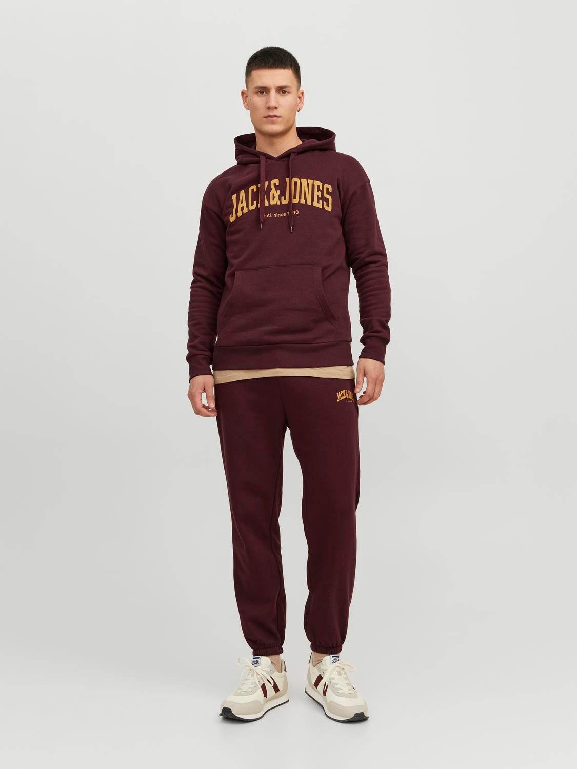 Jack & Jones Logo Hoodie -Port Royale - 12236513