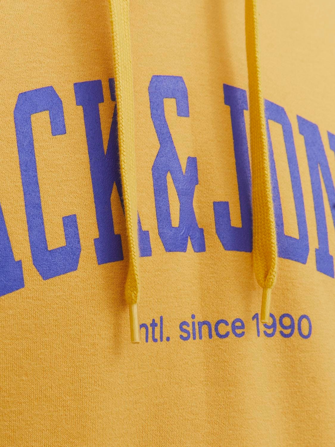 Jack & Jones Logo Hoodie -Honey Gold - 12236513