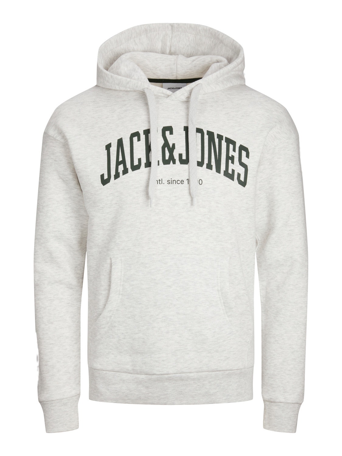 Jack & Jones Logo Kapuzenpullover -White Melange - 12236513