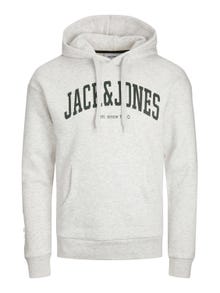 Jack & Jones Sweat à capuche Logo -White Melange - 12236513